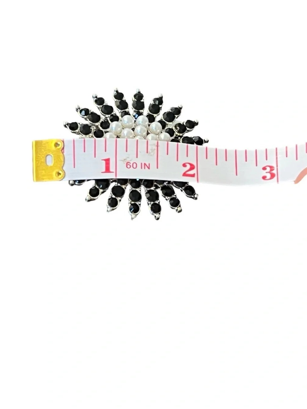 Blue Crystal and Pearl Sunburst Brooch - Elegant Hair Accent FINAL PRICE DROP